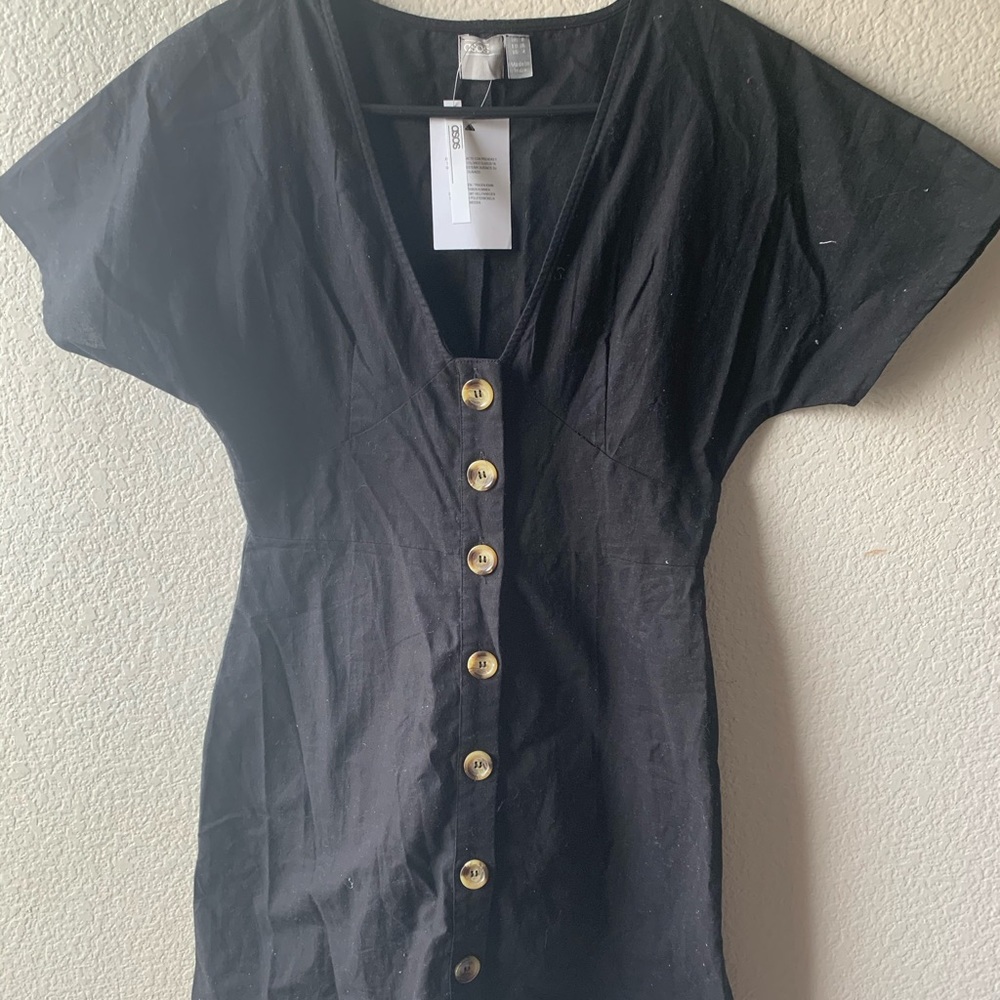 ASOS DESIGN Button Skater Dress